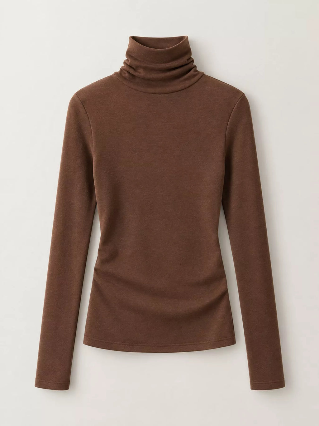 Slim-Fit Turtleneck Long Sleeve T-Shirt