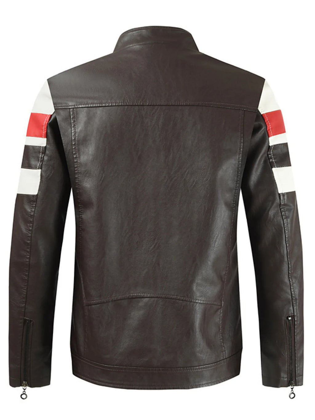 Men's Plus Size Contrast Zip Up Long Sleeve Jacket