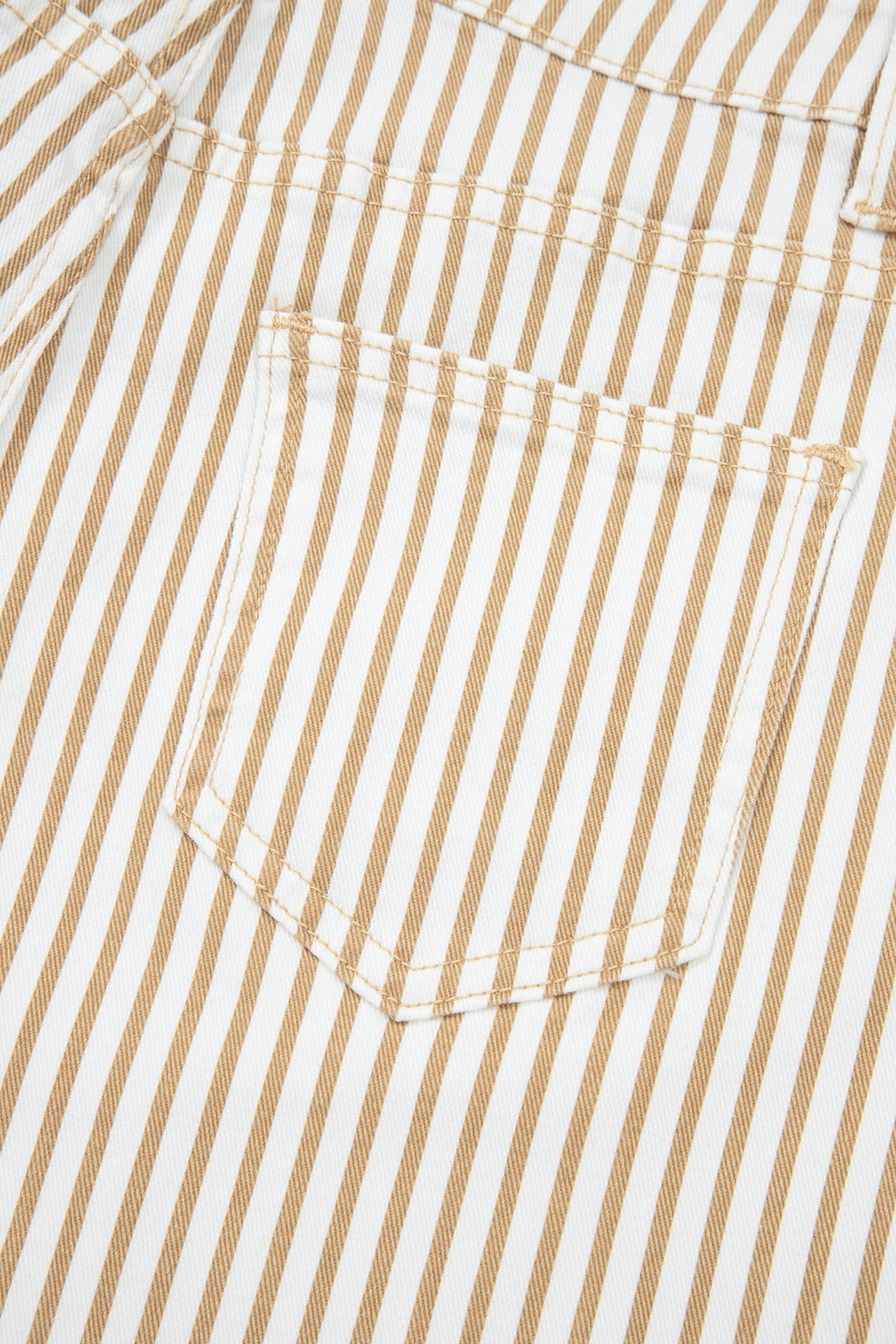 Khaki Stripe Casual Barrel Jeans