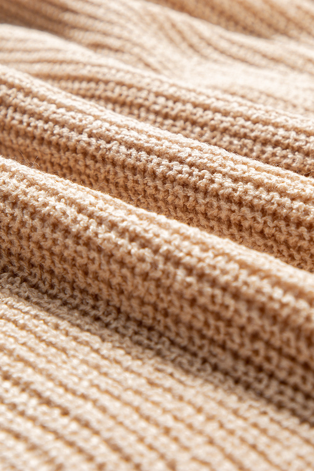 Contrast Stripe 3/4 Sleeve Crew Neck Sweater