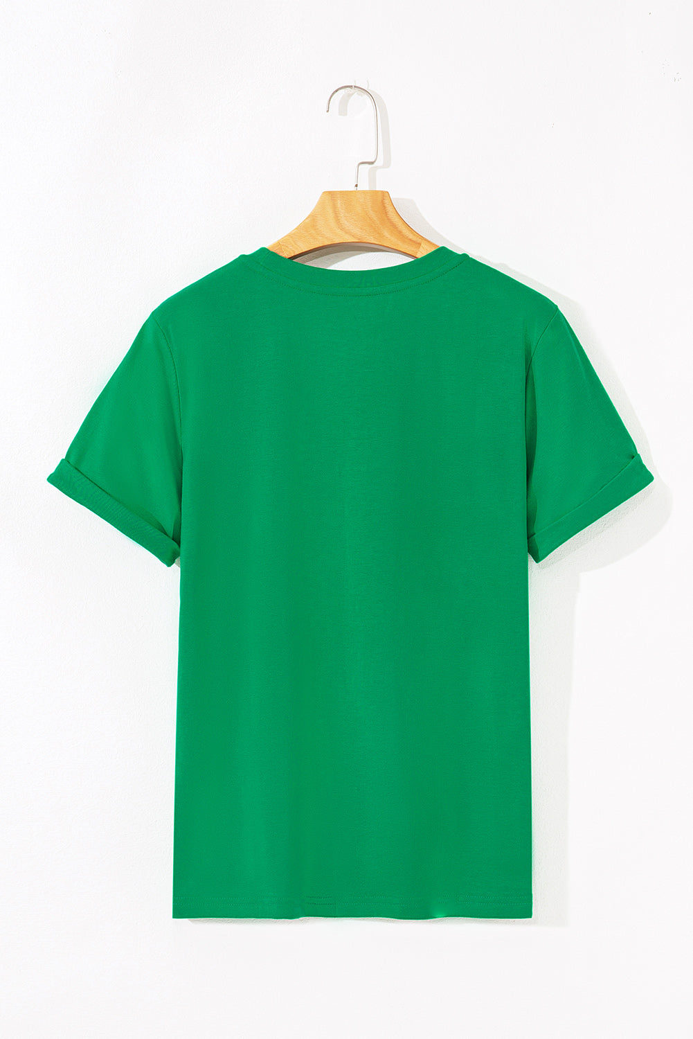 Solid Short Sleeve Crew Neck Tee