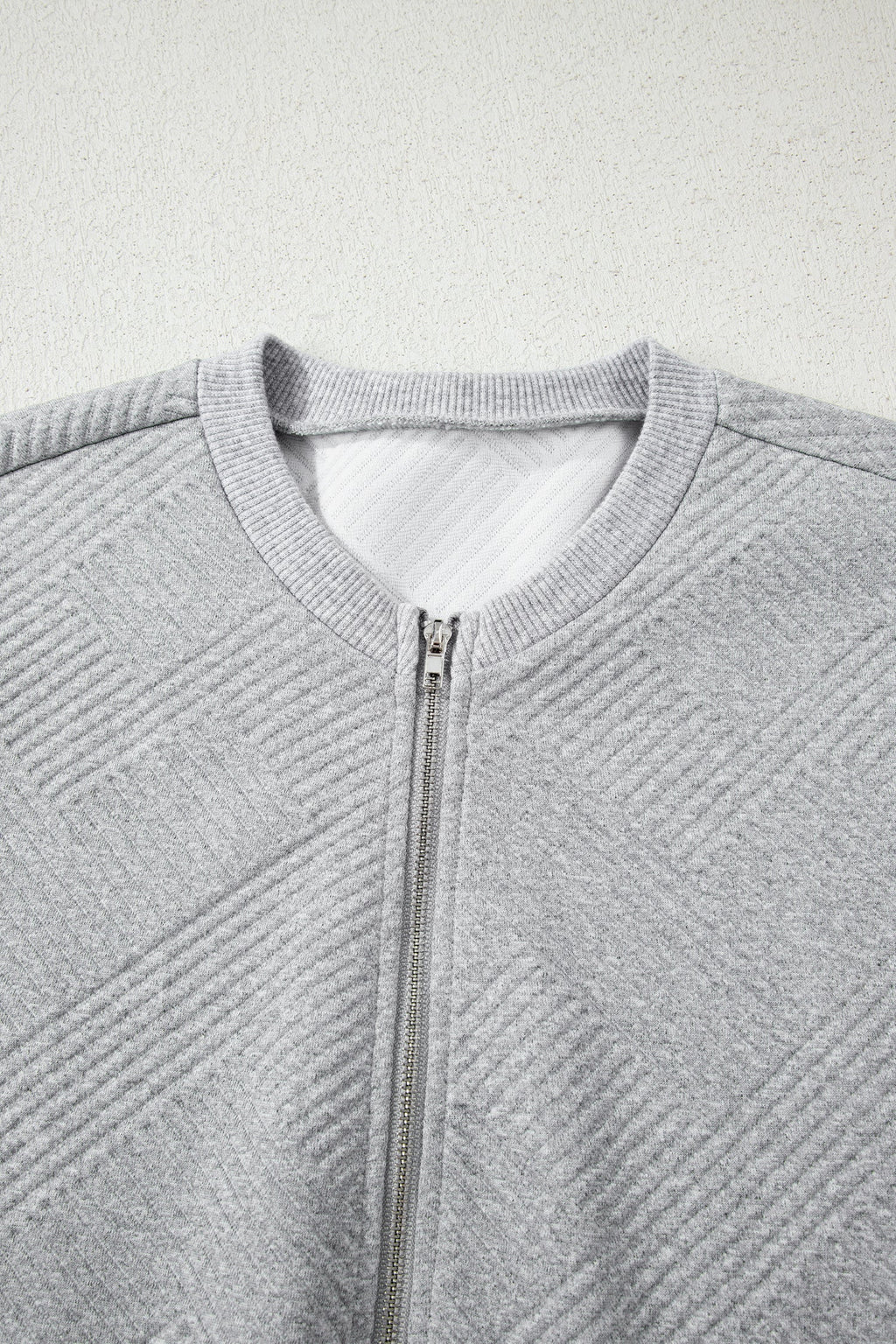 Textured Half-Zip Long Sleeve Sweatshirt