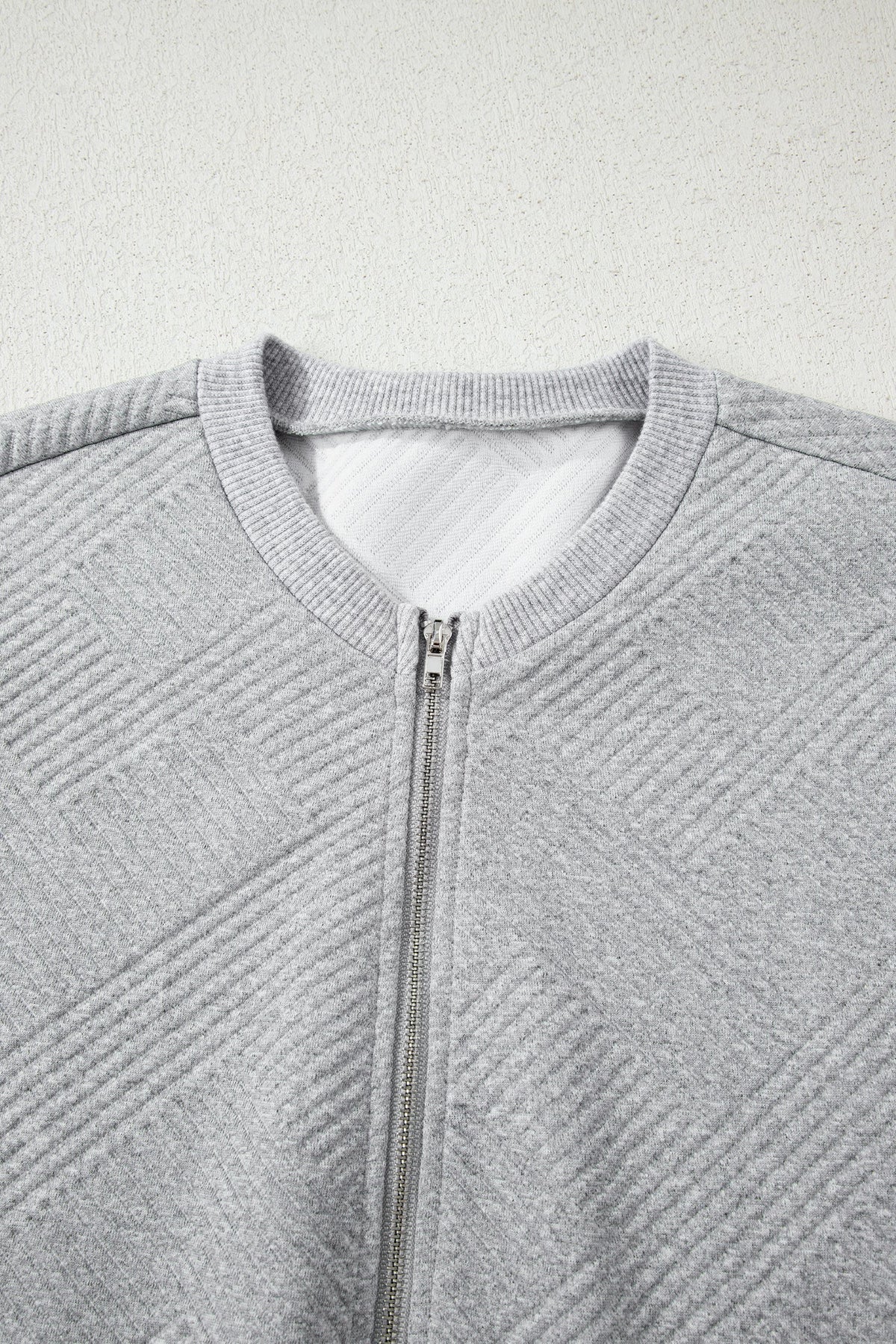 Textured Half-Zip Long Sleeve Sweatshirt