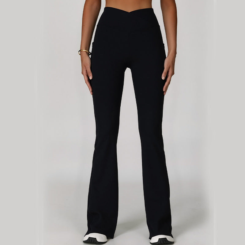 High-Waisted Yoga Flare Pants For Women, Dance Sports Pants, Casual Butt-Lifting Fitness Premium Flared Yoga Pants