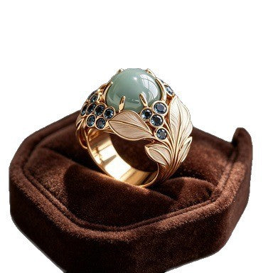 Zihua Cross-Border European And American Ethnic Style Gold-Plated Zircon-Inlaid Ring, Personalized New Vintage Ring, Direct Sales From The Manufacturer