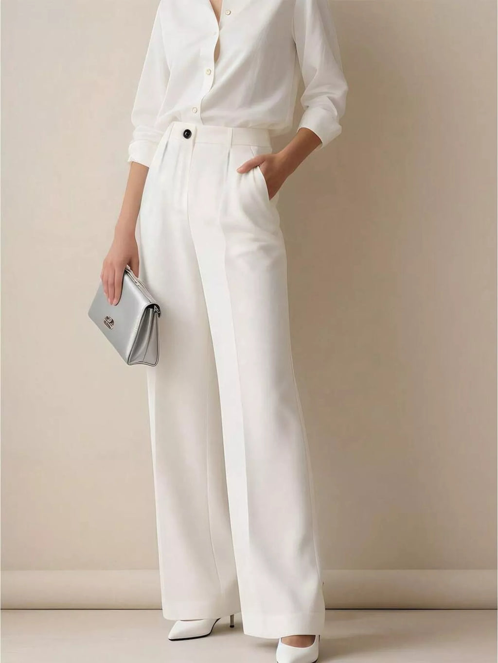 High-Waisted Wide Leg Pants
