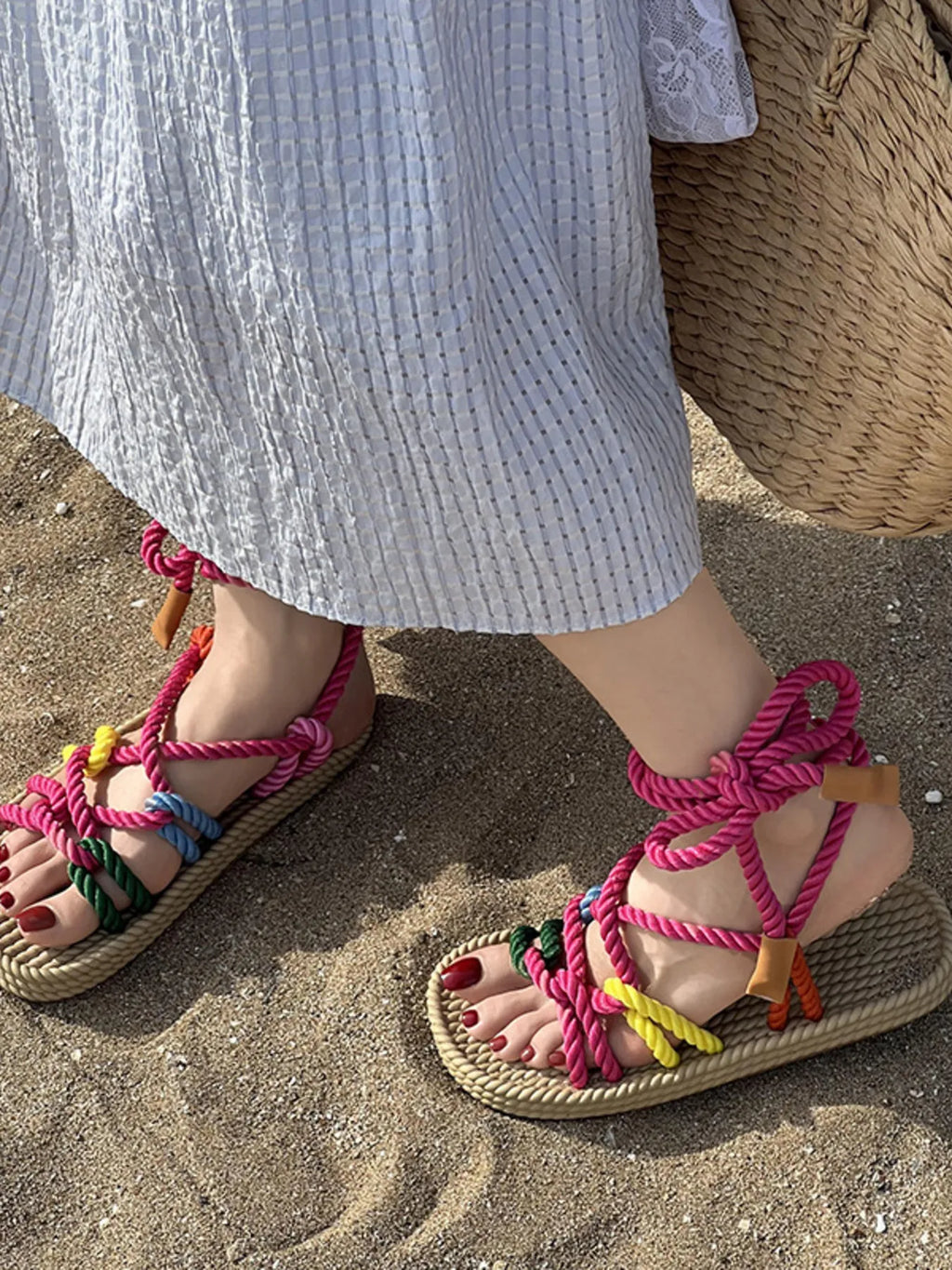 Colorful Rope Woven Sandals