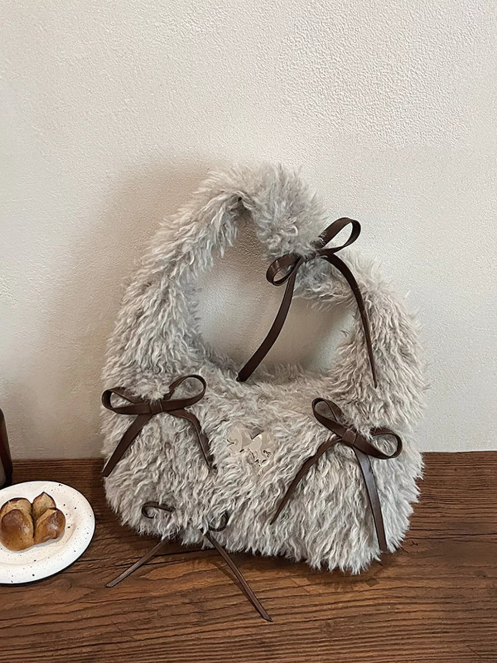 Fluffy Bow Shoulder Bag