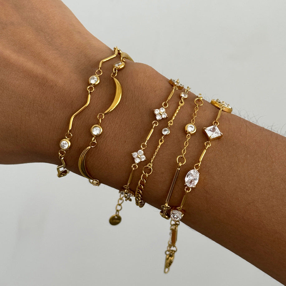 Charm Zircon Bracelet Collection