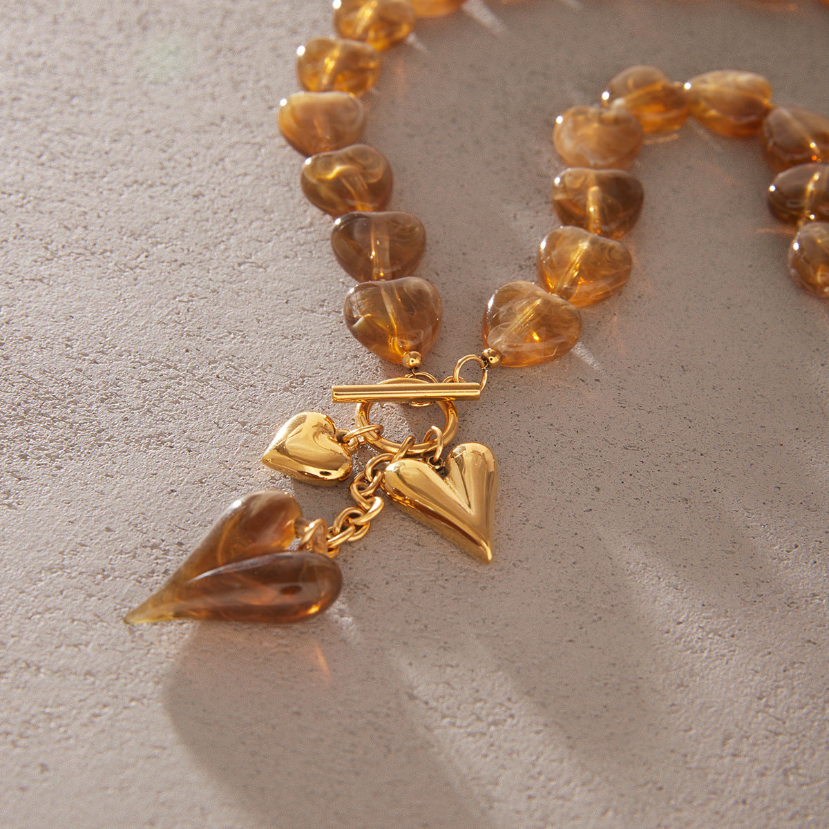 Heart Charm Toggle Necklace