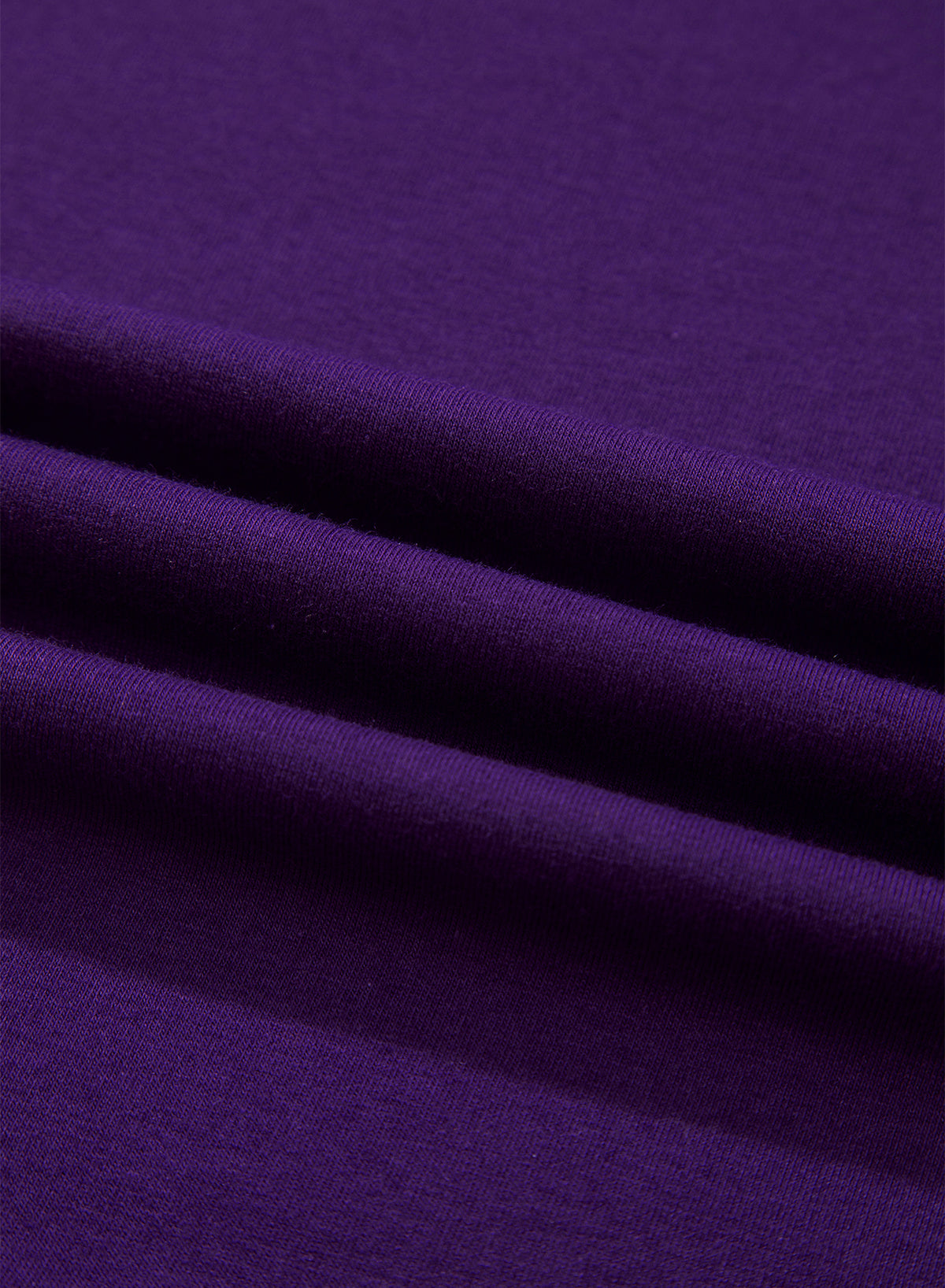 Tillandsia Purple Casual Plain Crew Neck Tee