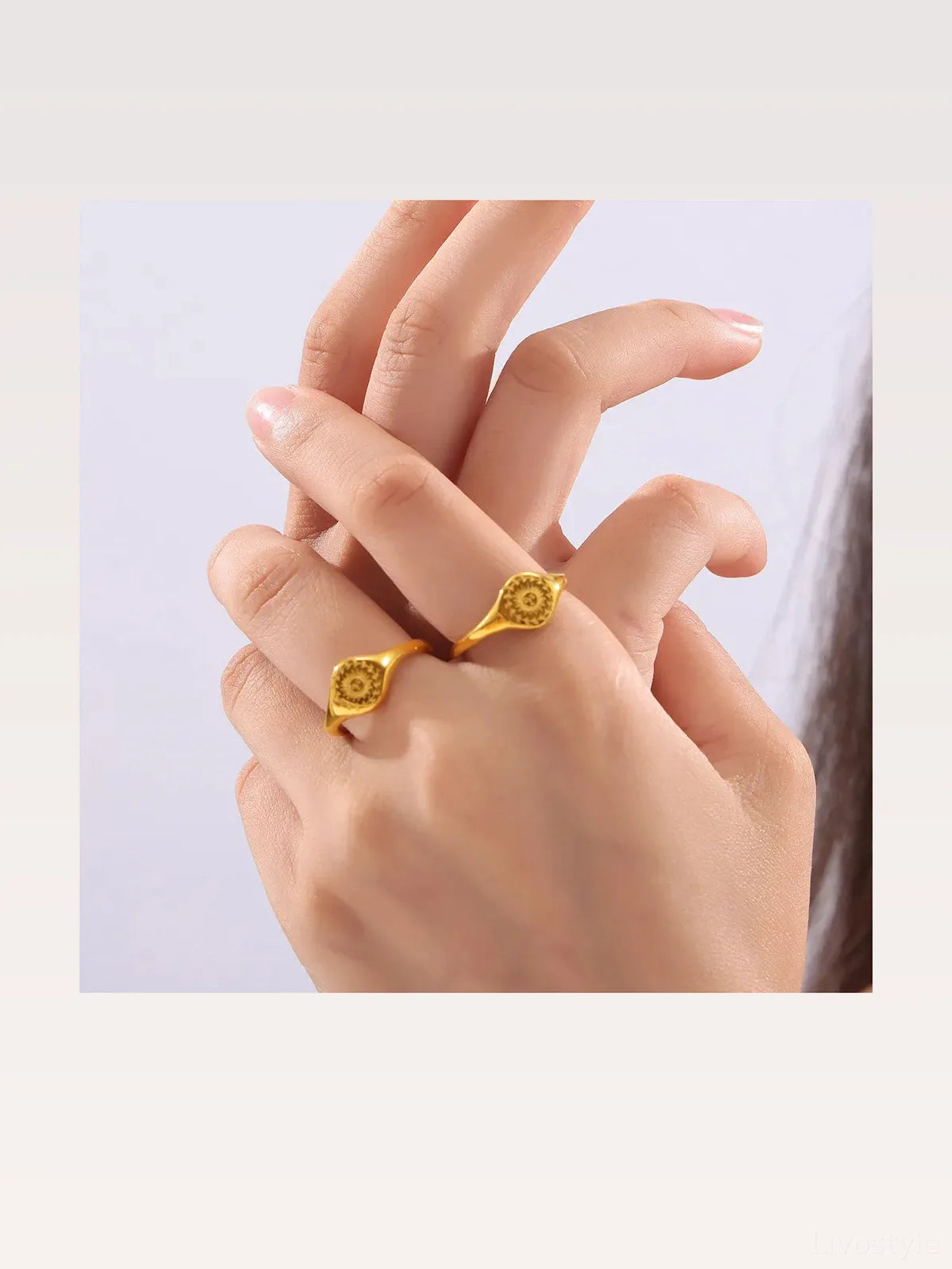 18K Gold-Plated Sun Ring