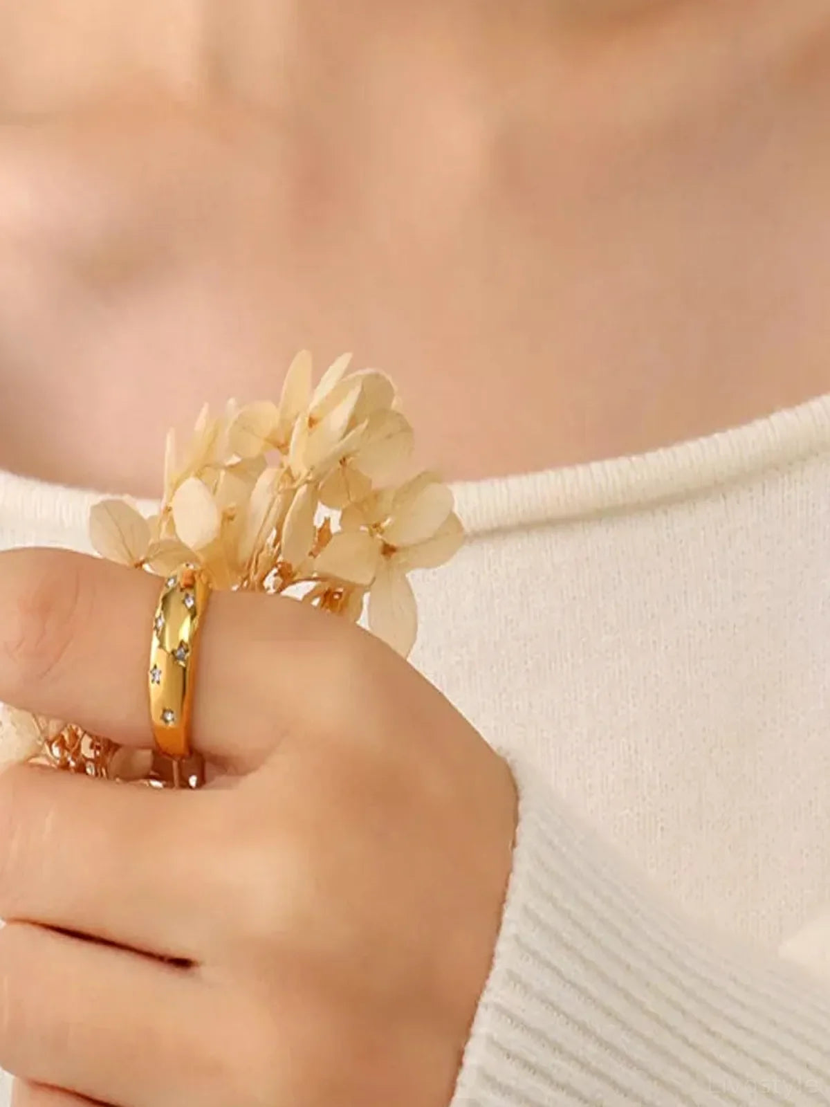 18K Gold-Plated Zircon Star Ring