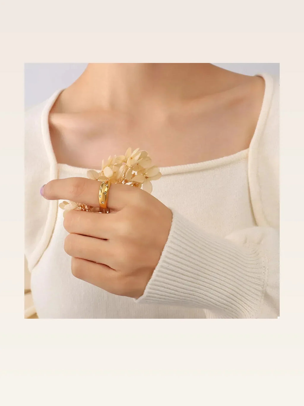 18K Gold-Plated Zircon Star Ring