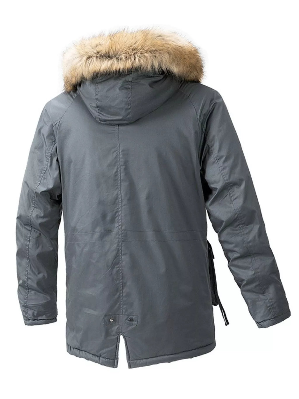 Men's Plus Size Fur Hooded Winter Parka Coat