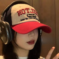 Embroidered Color Block Baseball Cap