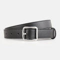 Leather Belt with Silver Buckle