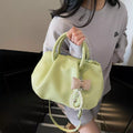 Ruched Top Handle Crossbody Bag