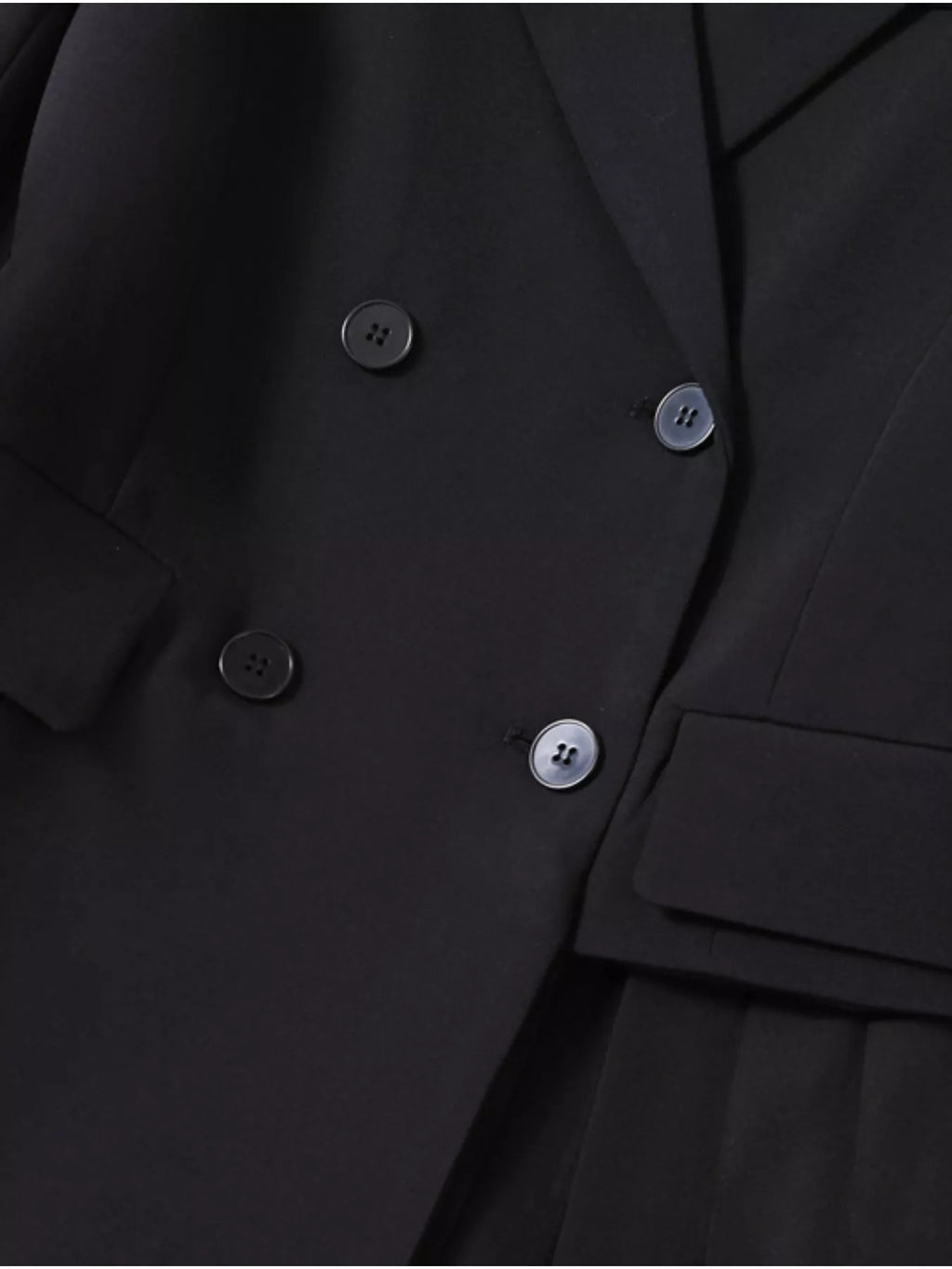 Plus Size Asymmetrical Pleated Blazer Dress
