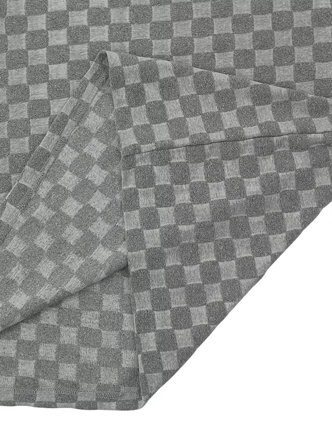 Men's Full Size Textured Checkered Casual Shorts Plus Size