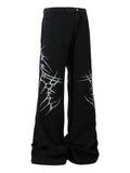 Men's Printed Wide Leg Jeans