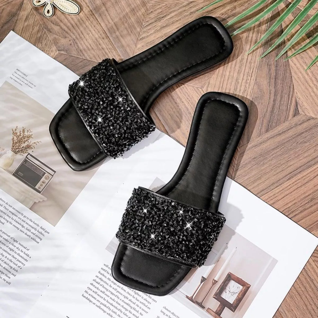 Rhinestone Open Toe Sandals