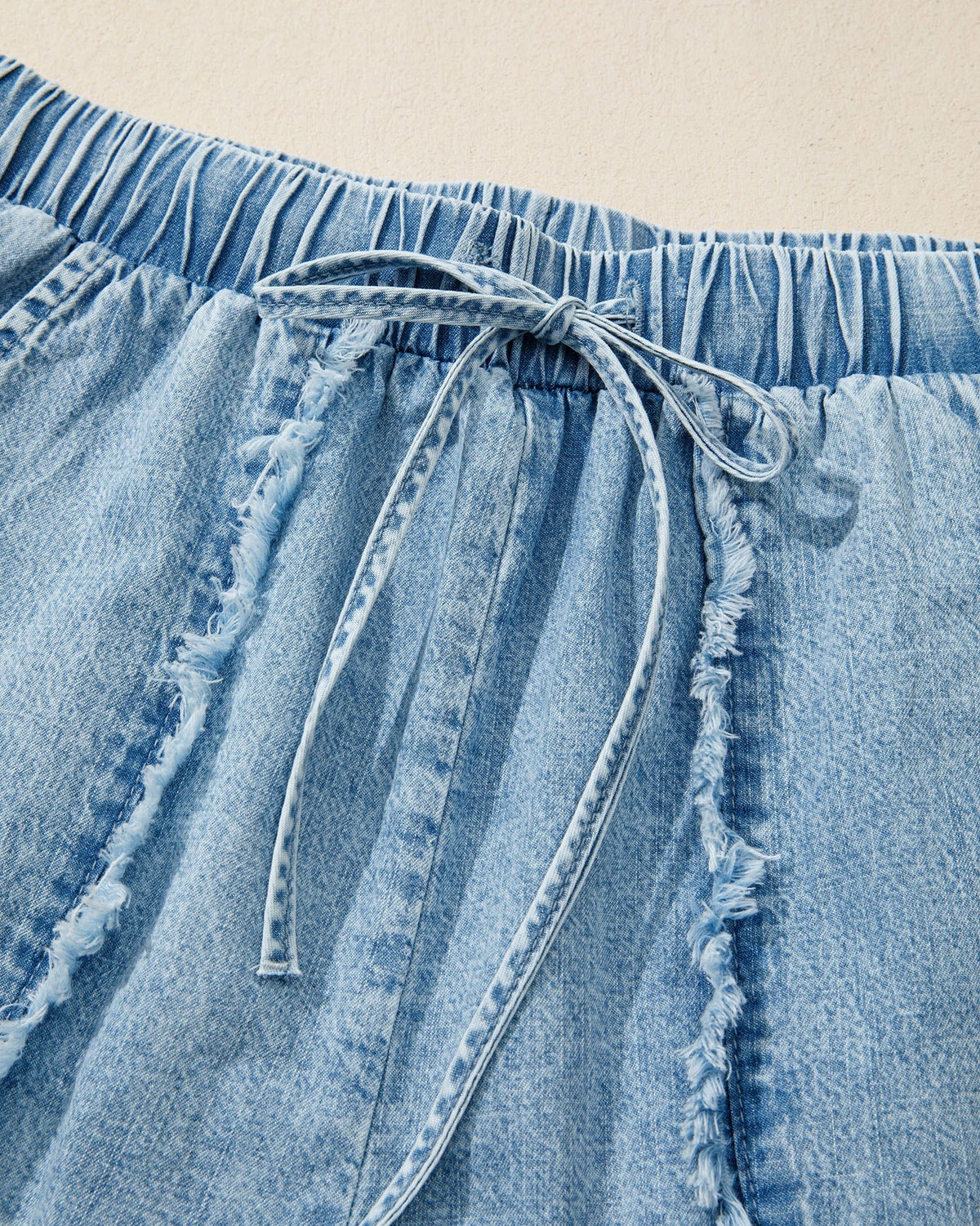 Finlee Frayed Edge Casual Denim Shorts