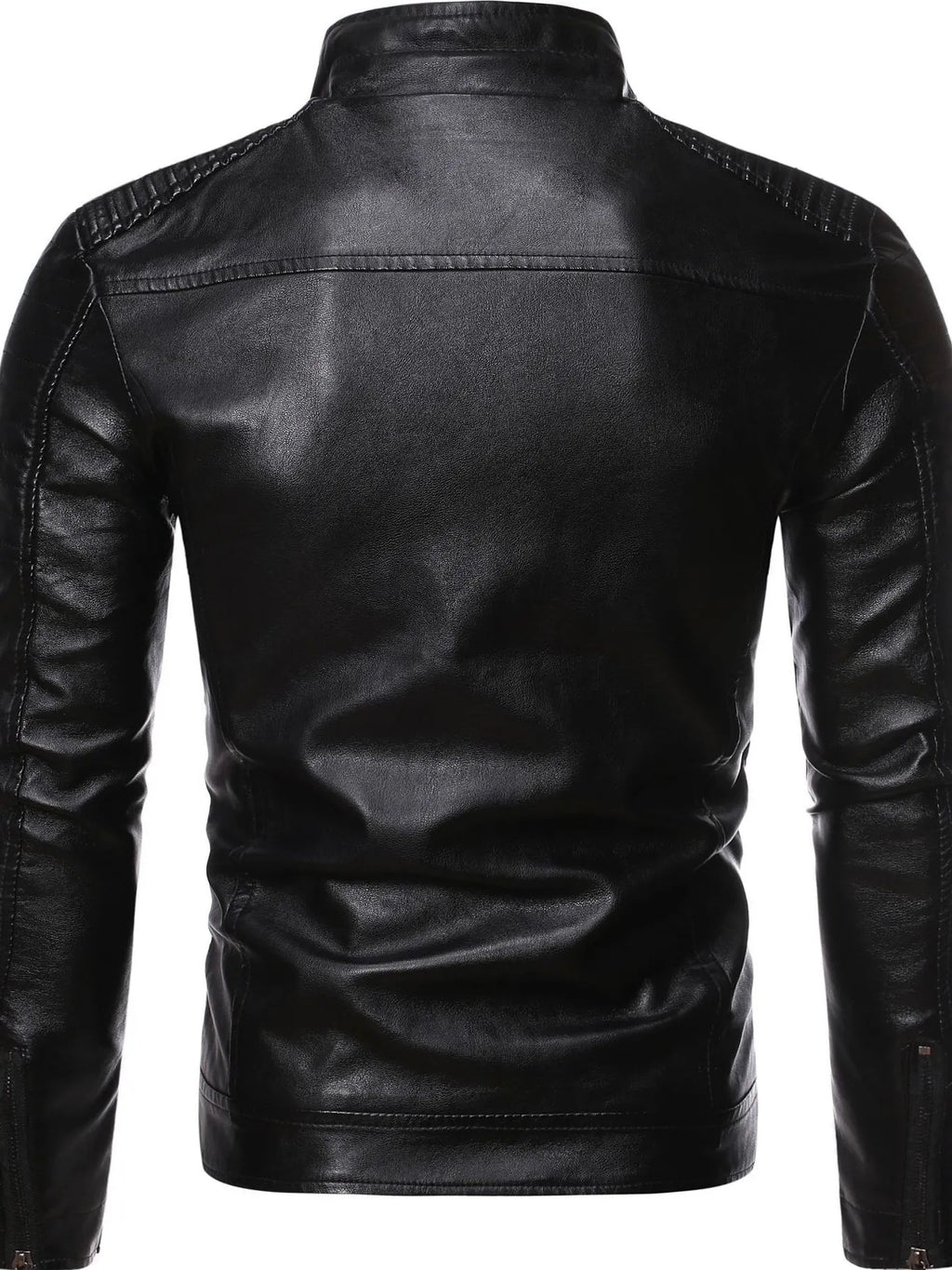 Men's Plus Size Zip Up Motorcycle Jacket