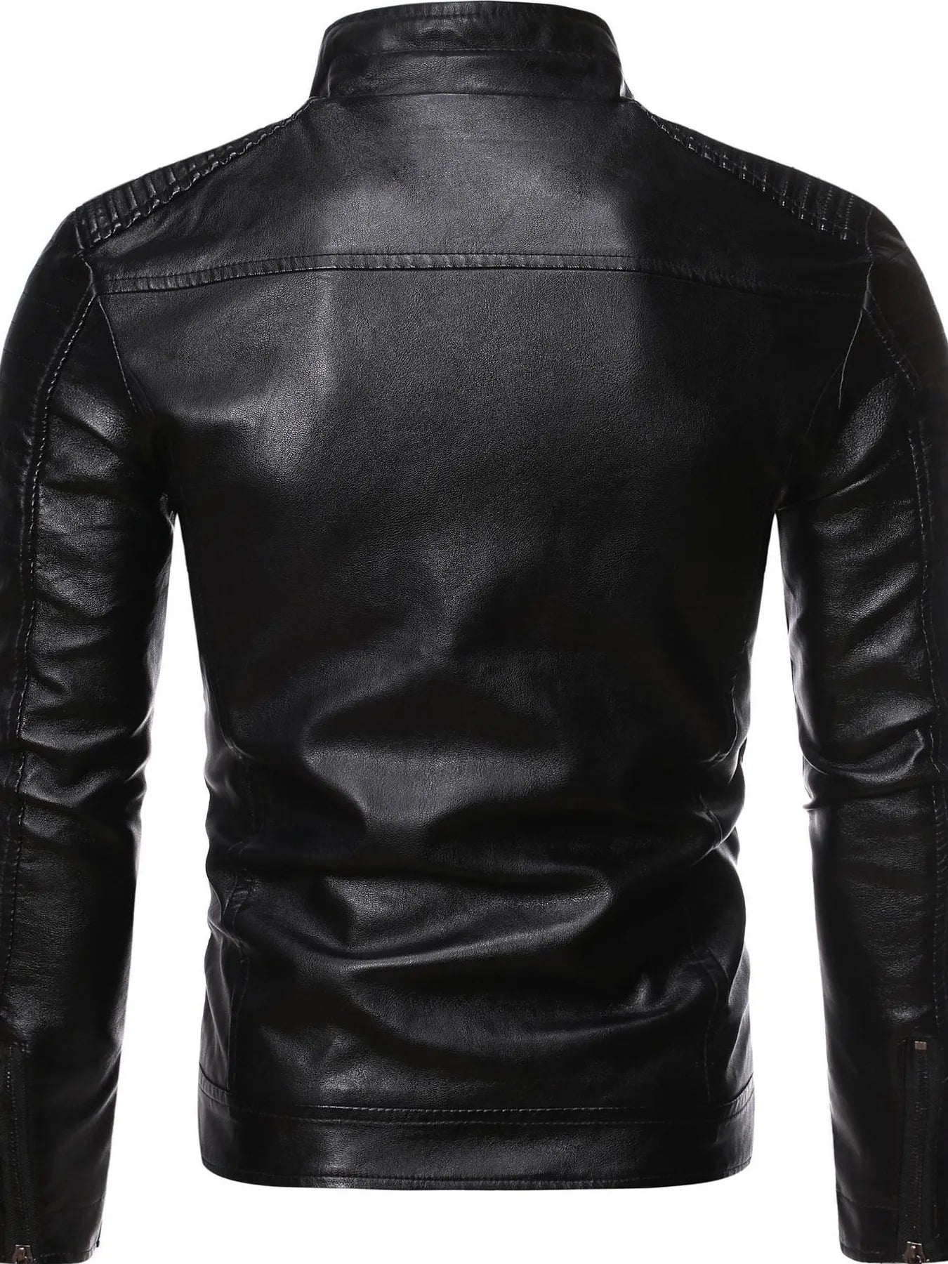 Men's Plus Size Zip Up Motorcycle Jacket
