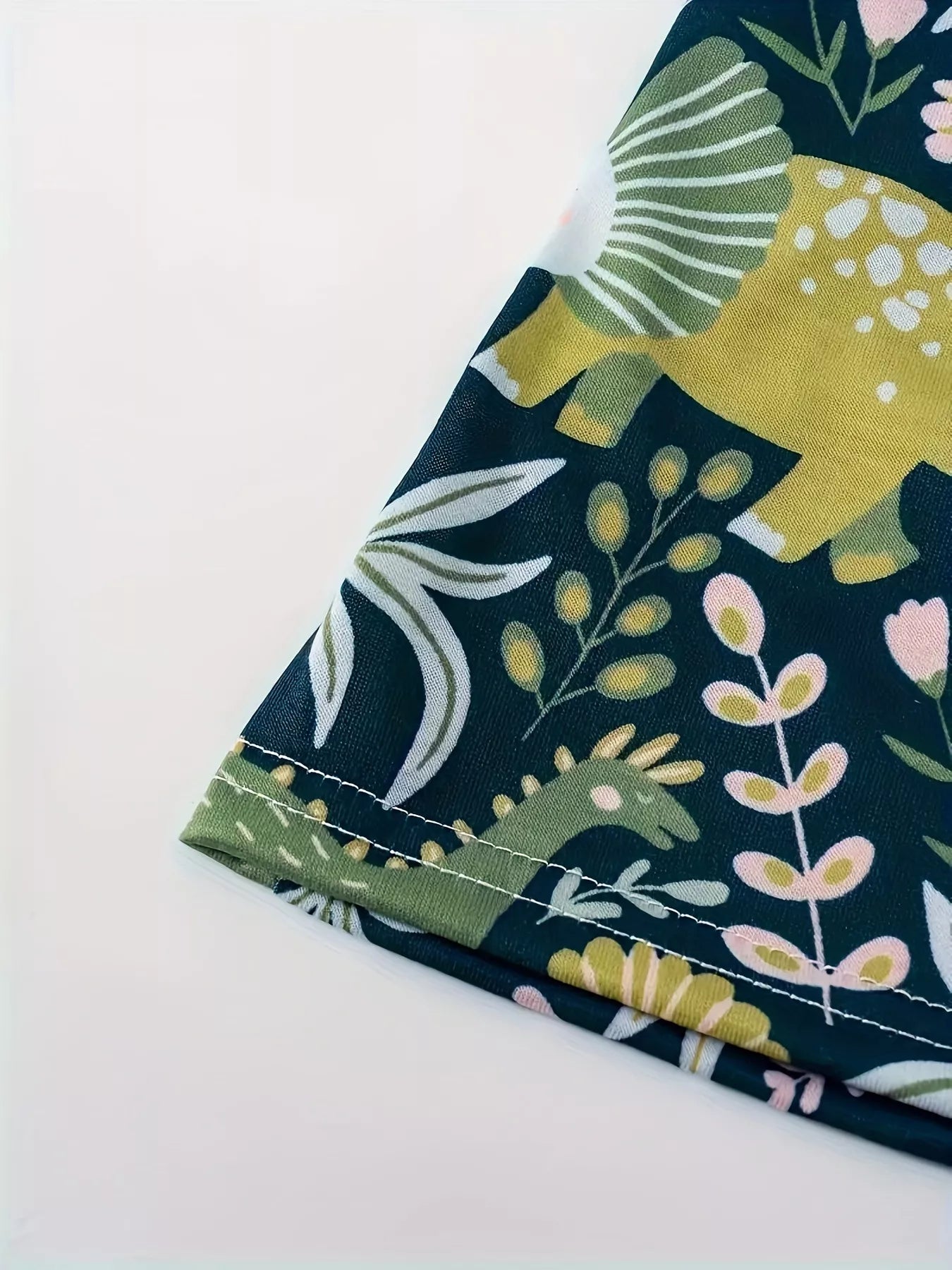 Printed Elastic Waist Skirt