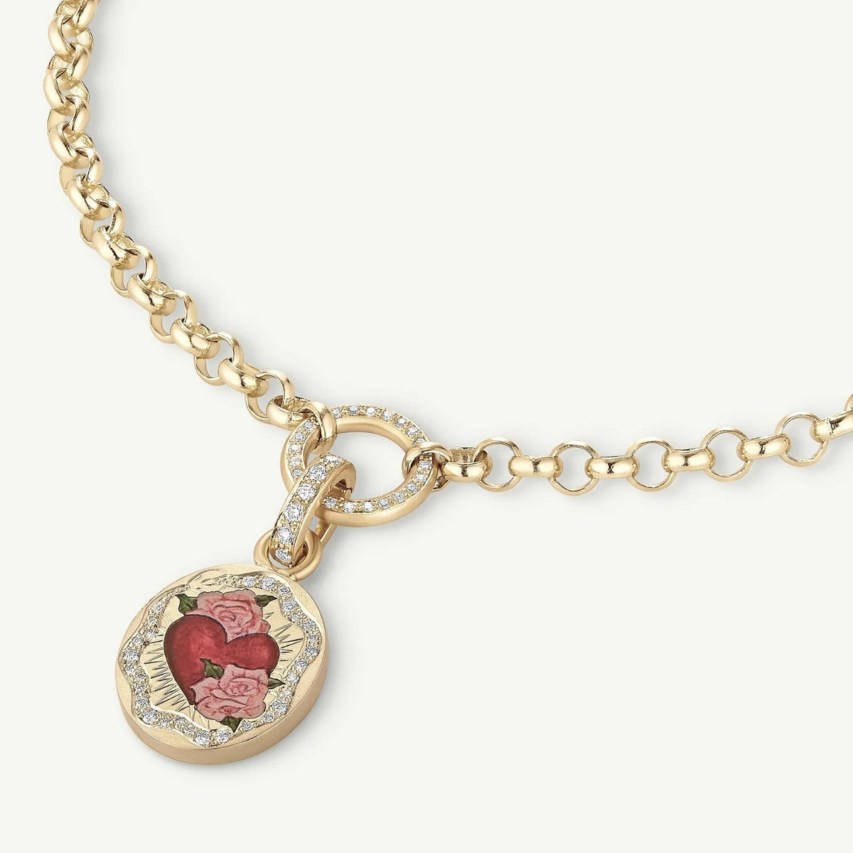 Enamel Motif Pendant Necklace Collection