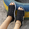 Lace Up Wedge Sandals