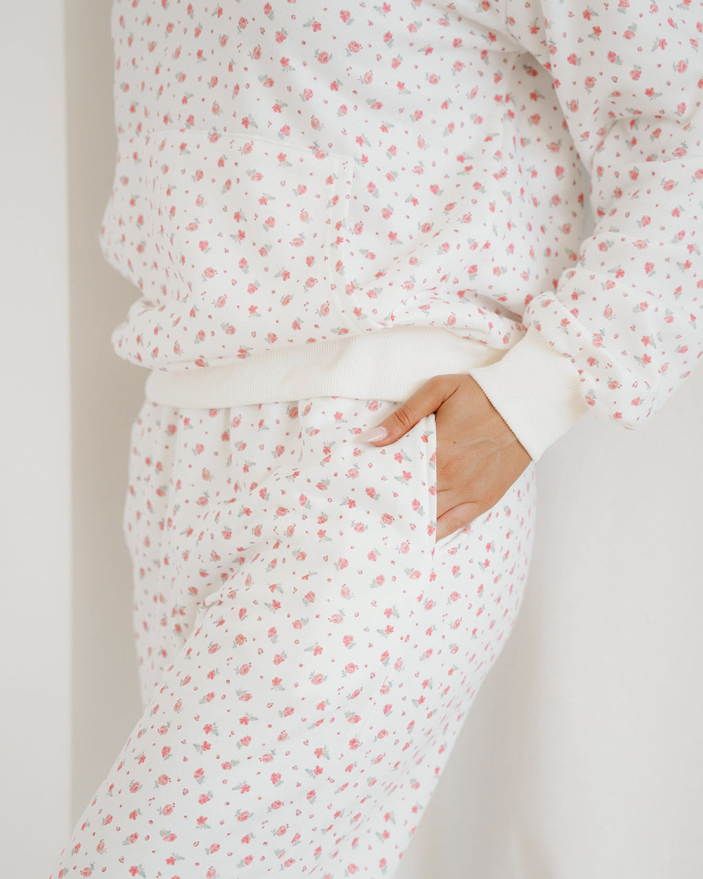 Rose Hoodie Sheath Sweatpants Set