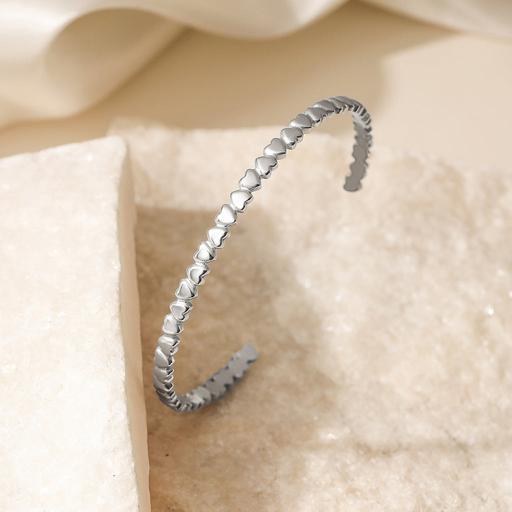 Women's Personalized 18K Gold-plated Stainless Steel Bracelet