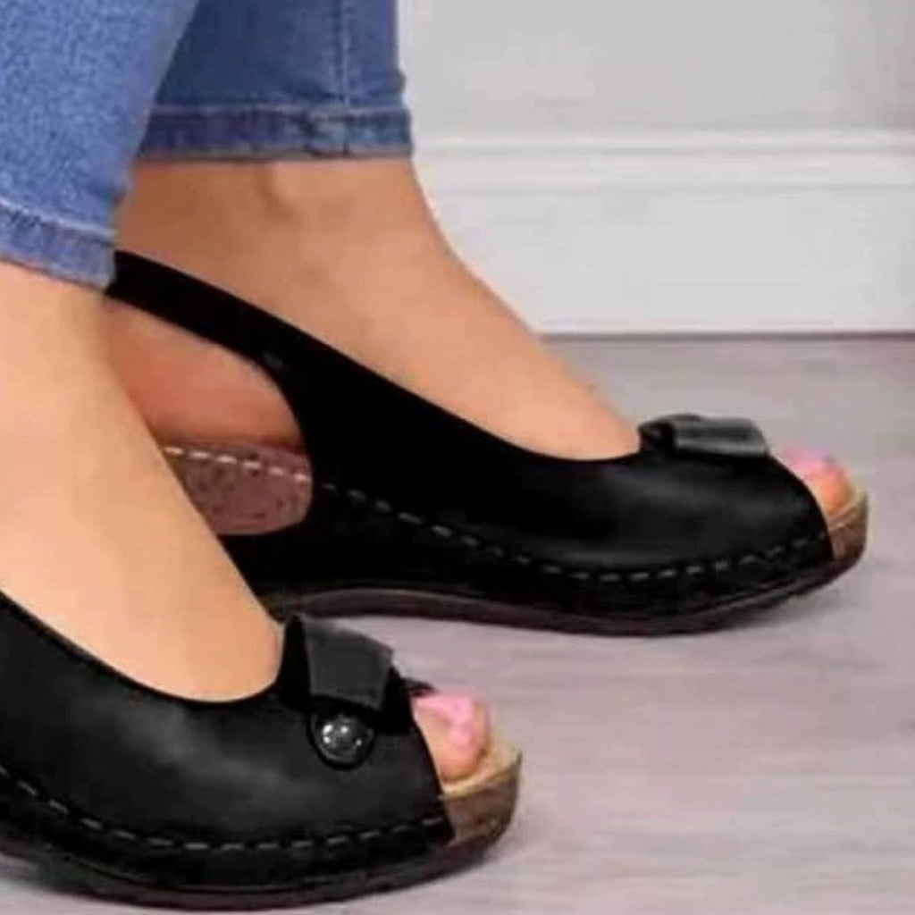 Peep Toe Wedge Sandals
