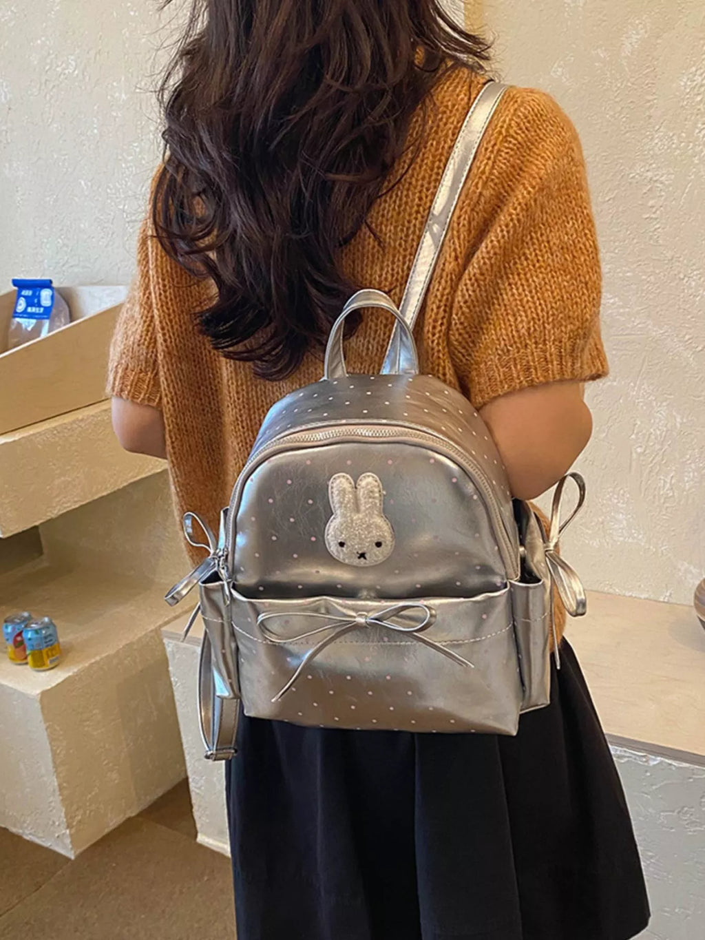 Bunny Polka Dot Backpack Bag