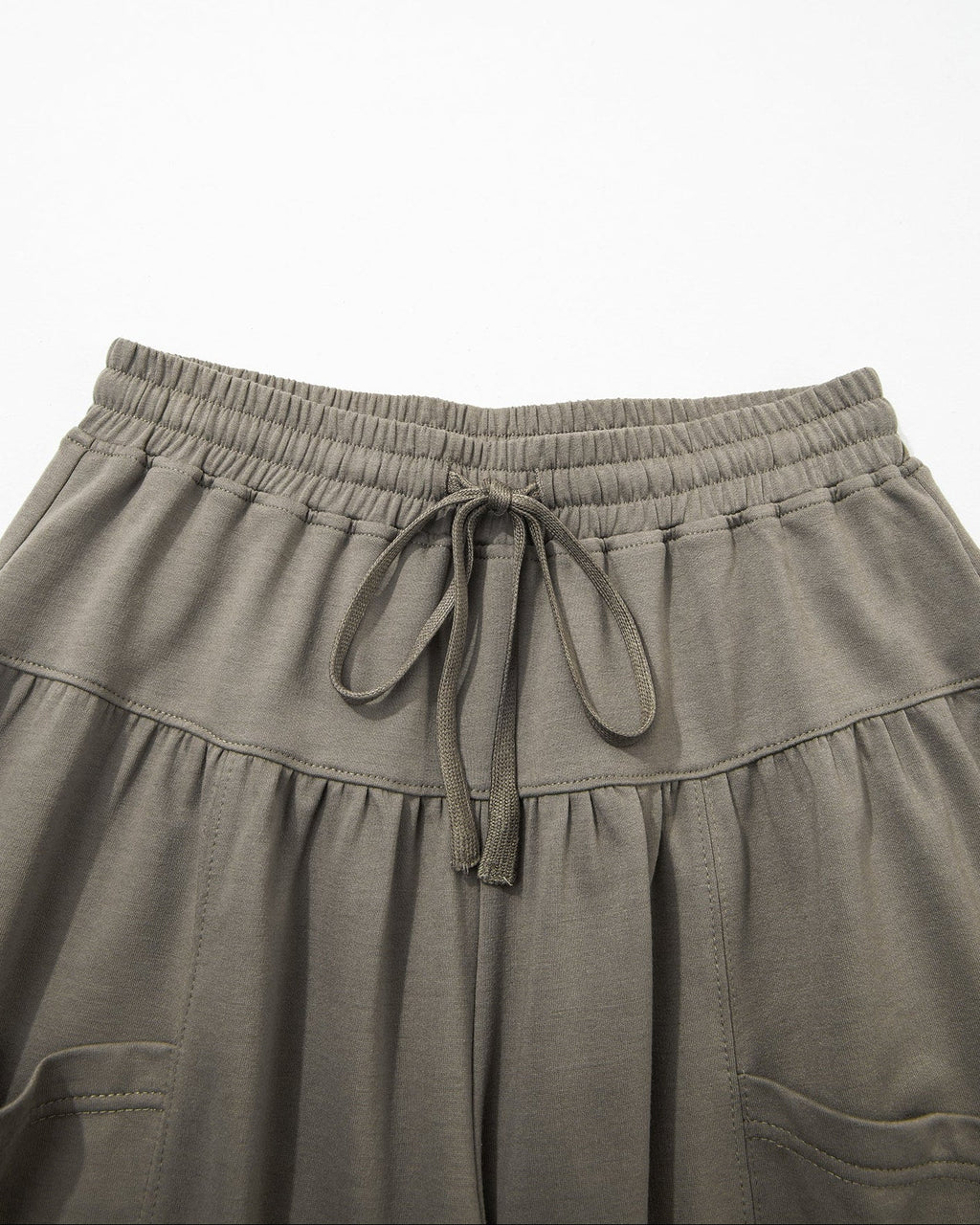 Fern Elastic Waist Drawstring Wide Leg Full Length Pants