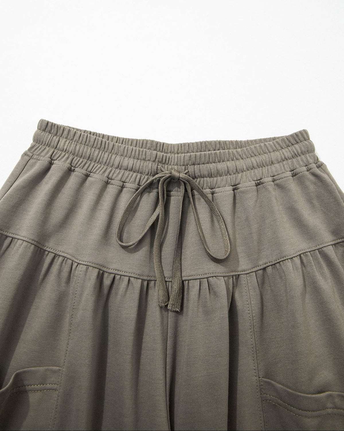 Fern Elastic Waist Drawstring Wide Leg Full Length Pants