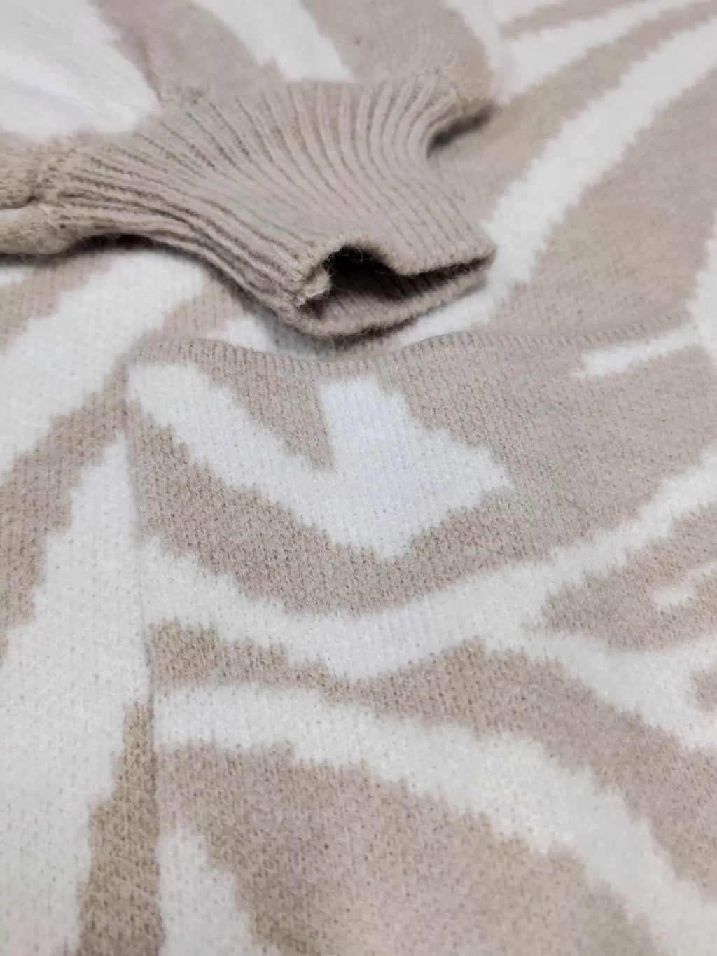 Zebra Print Button Up Cardigan