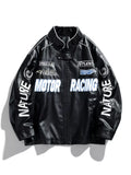 Men's Plus Size Motor Racing Leather Jacket