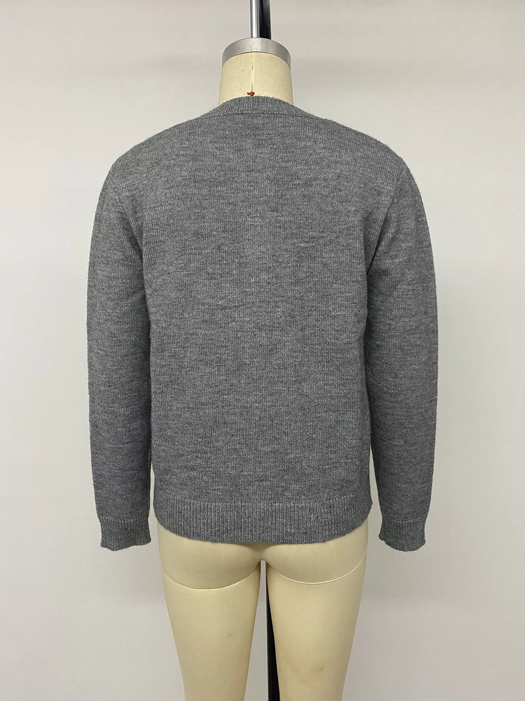 Contrast Button Long Sleeve Cardigan