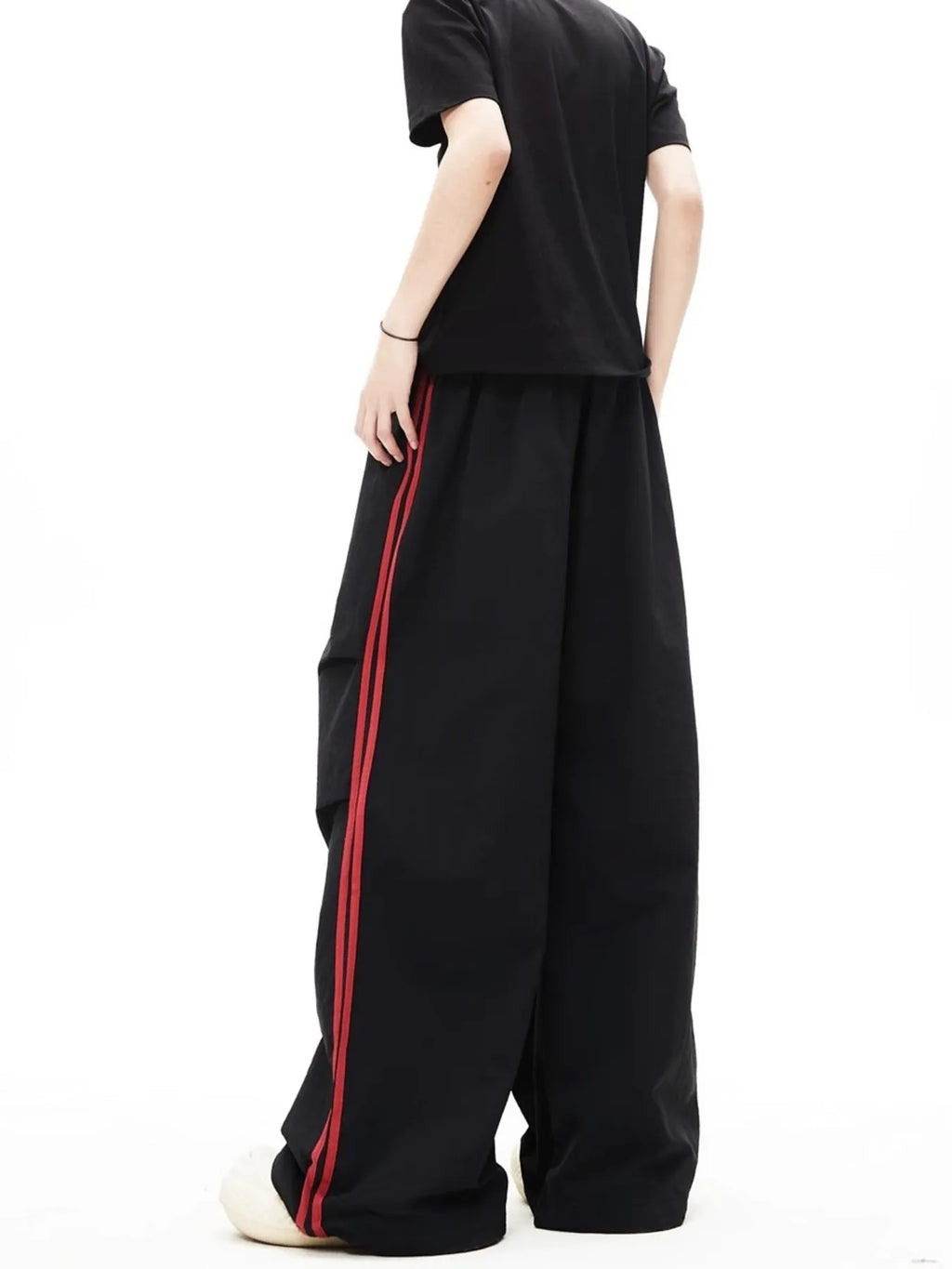Men's Wide-Leg Pants with Side Stripes