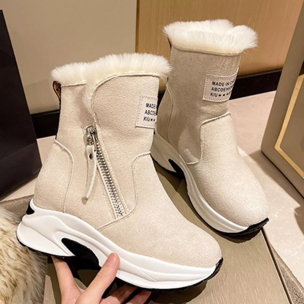 Side Zipper Platform Boots
