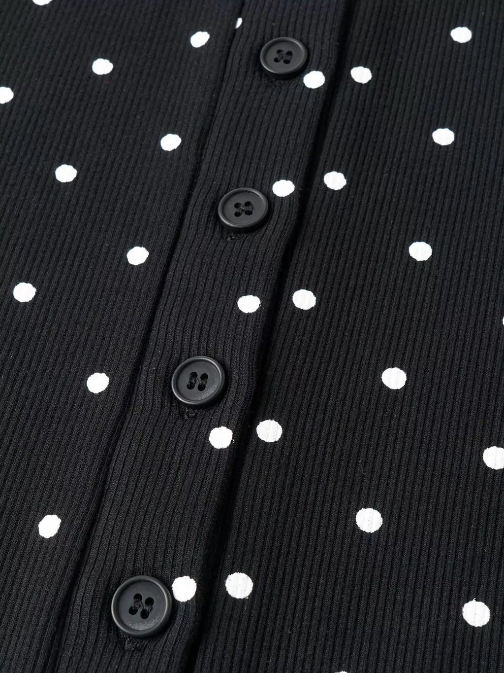Polka Dot Button-Down Knit Cardigan