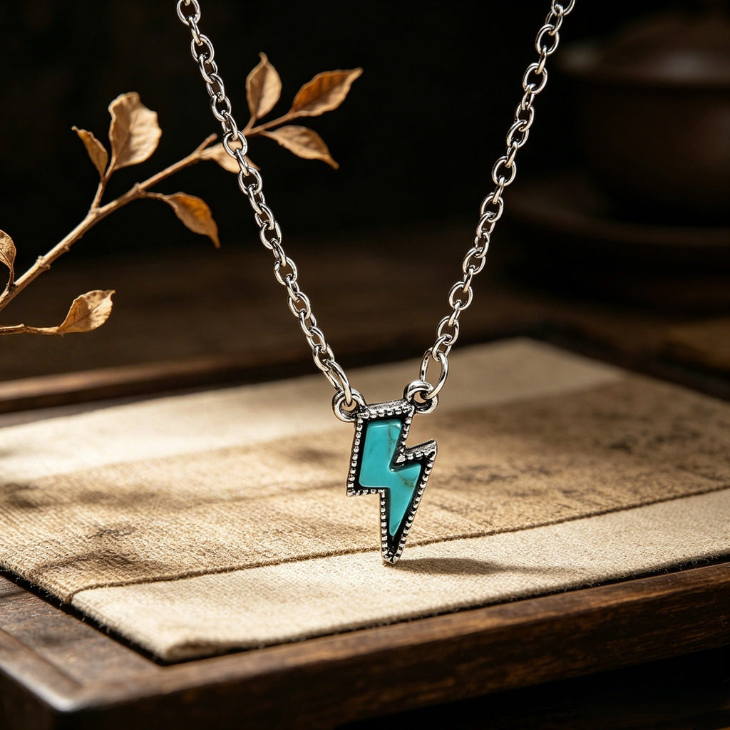 Retro Lightning-bolt-shaped Punk-style Pendant