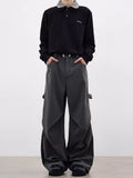 Men's Plus Size Wide Leg Pants