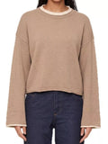 Crew Neck Dropped Shoulder Sweater
