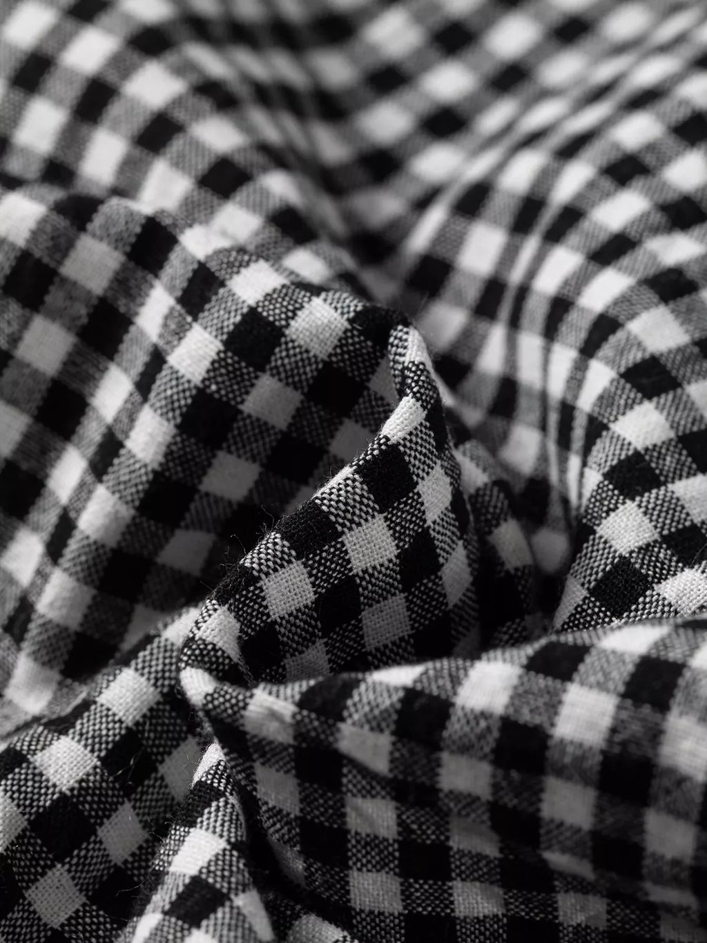 Plaid Shirred Cuff Long Sleeve Round Neck Blouse