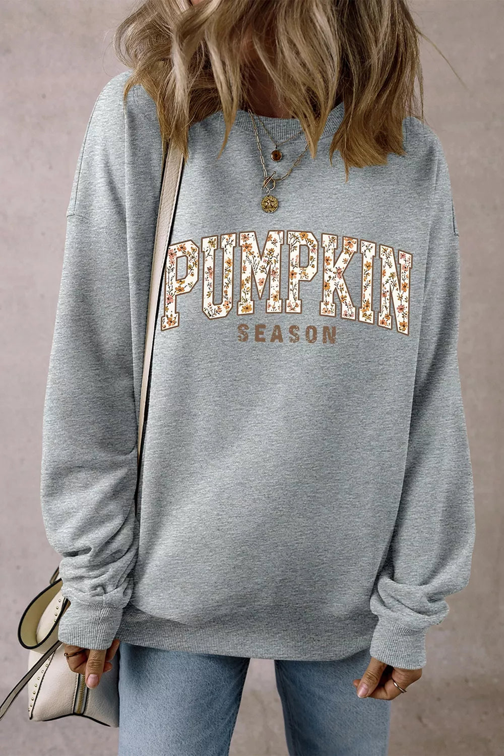 PUMPKIN SEASON Oversized Pullover Sweatshirt