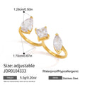Three Stone Open Ring